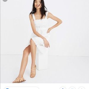 Madewell white midi dress